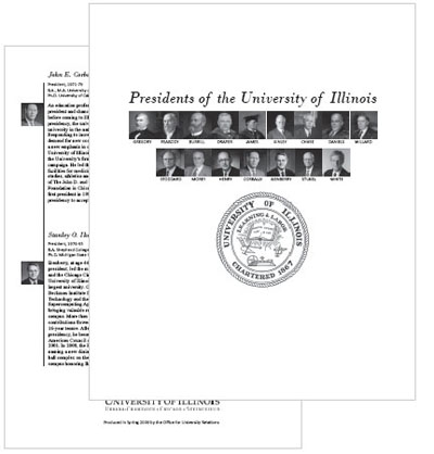 University of Illinois brochure: History of presidents